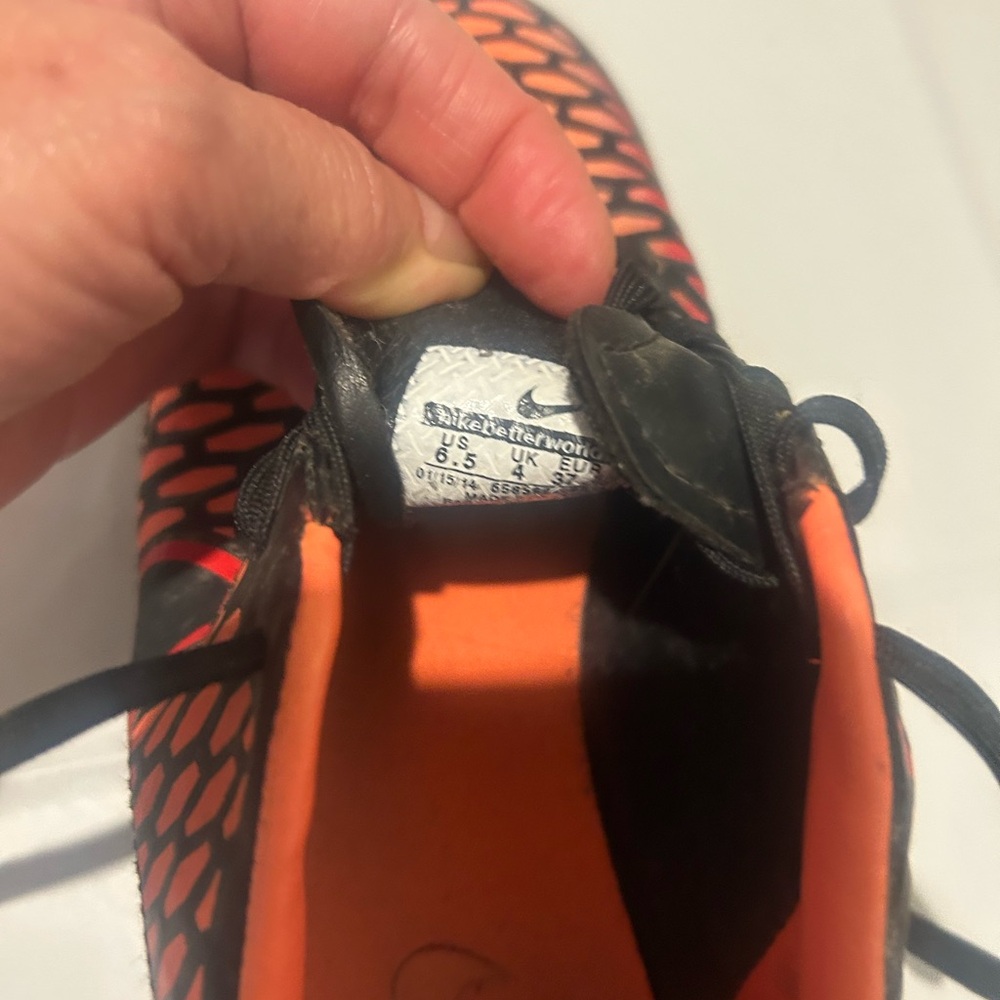Nike Black and Orange Sports Sneakers